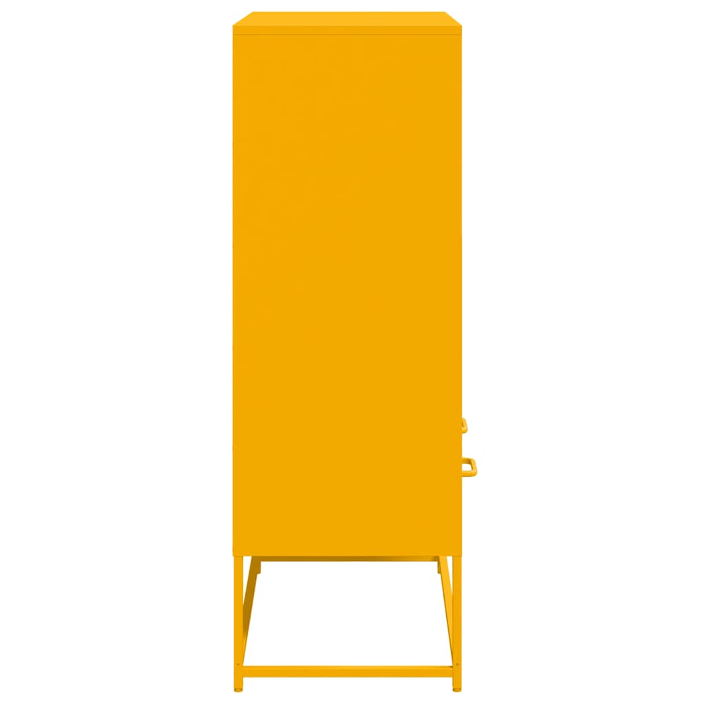Visoka komoda boja senfa 68x39x111,5 cm od čelika