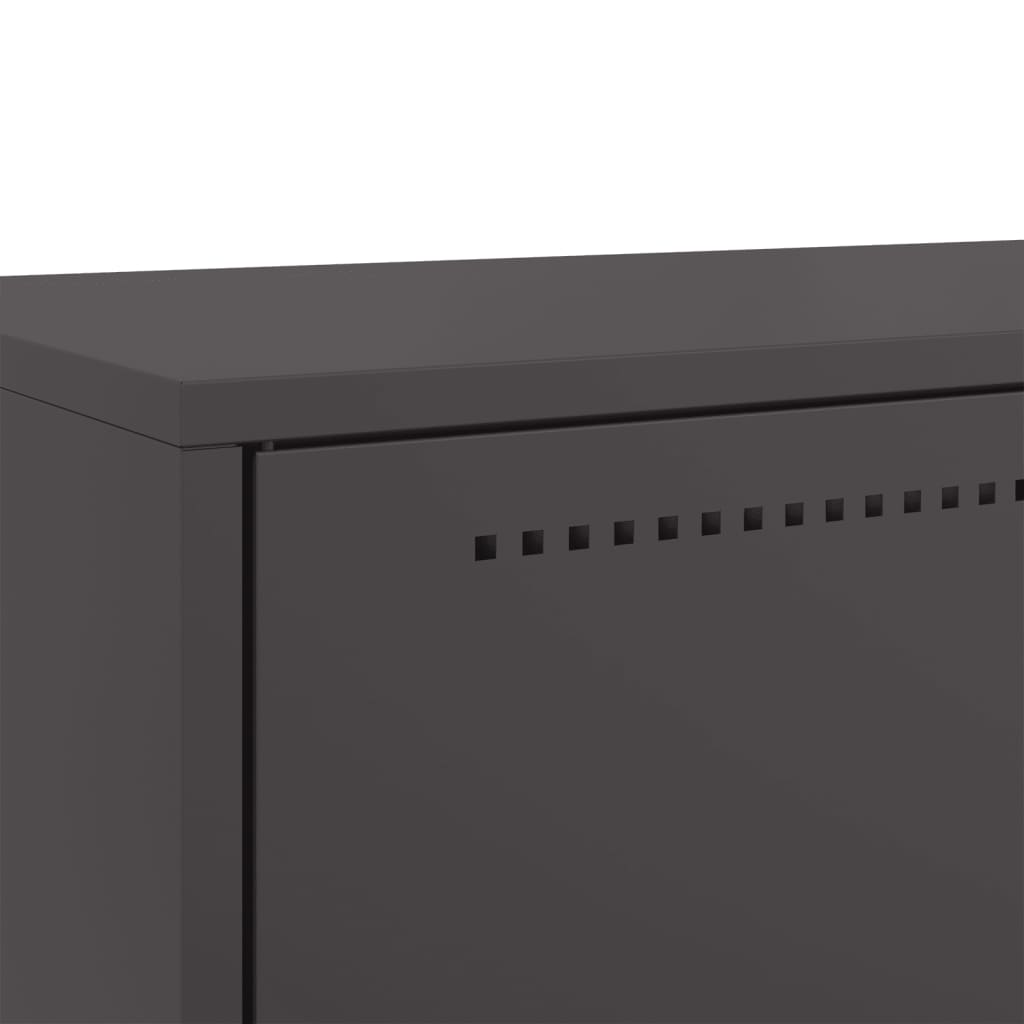 Visoka komoda crna 68x39x111,5 cm od čelika