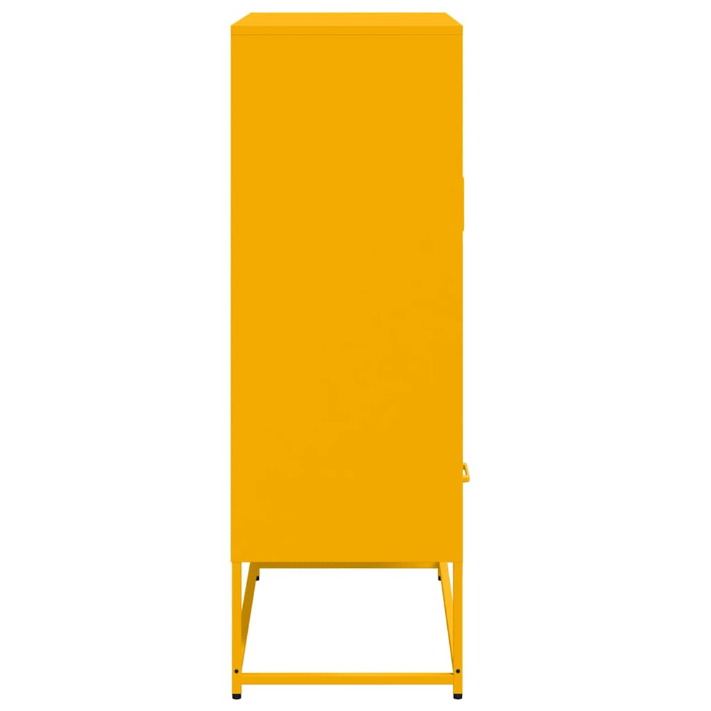 Visoka komoda boja senfa 68x39x111,5 cm od čelika