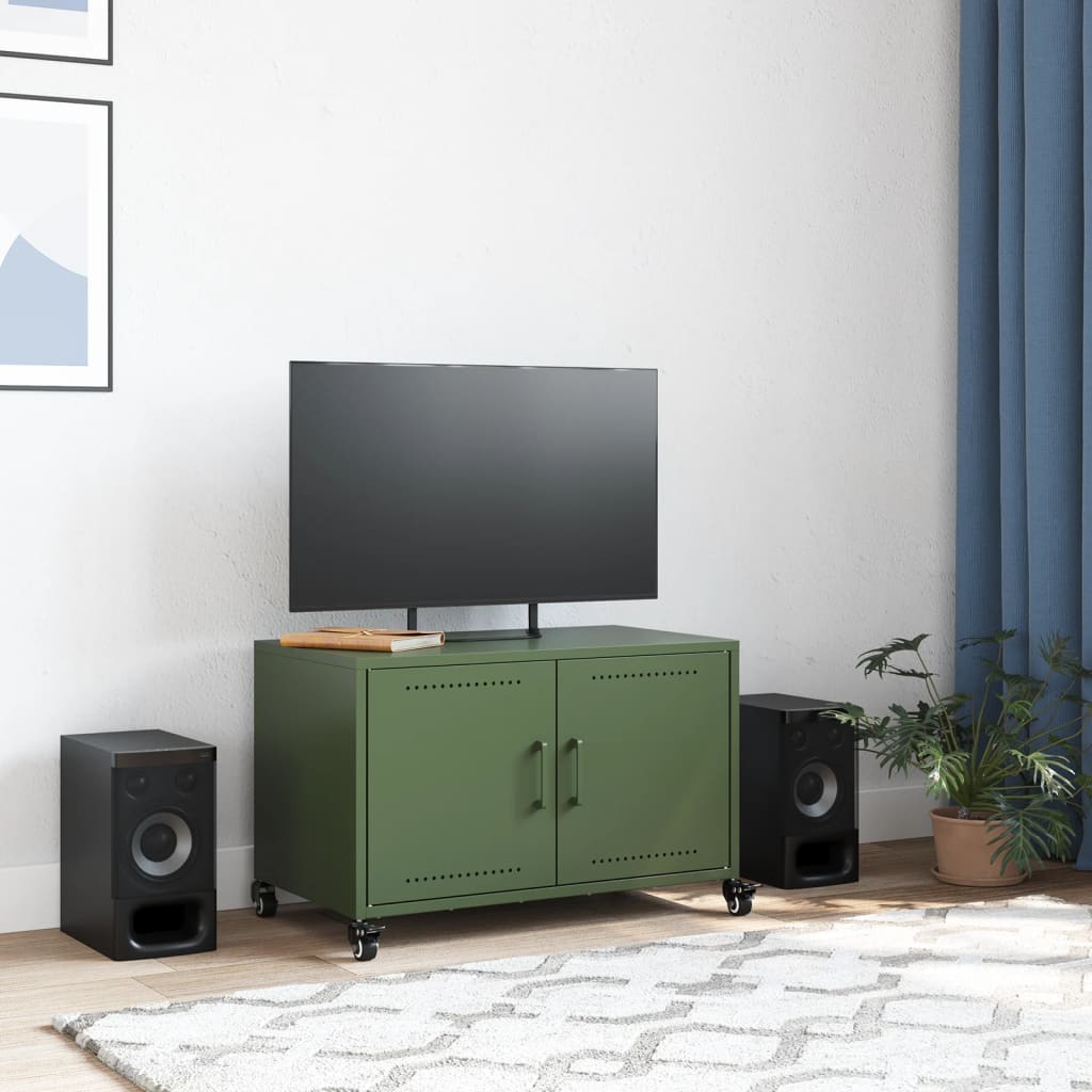 TV ormarić maslinastozeleni 68 x 39 x 43,5 cm čelični