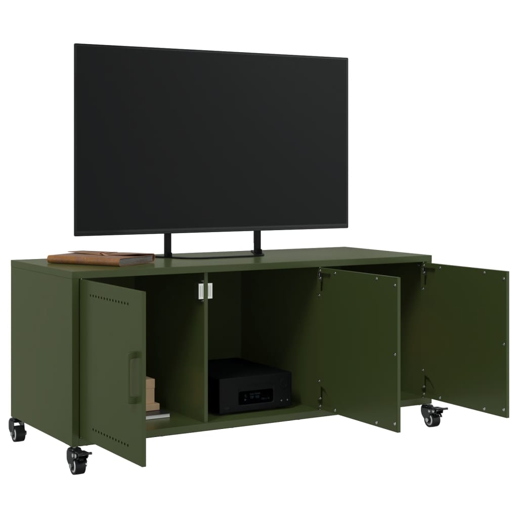 TV ormarić maslinastozeleni 100,5 x 39 x 43,5 cm čelični