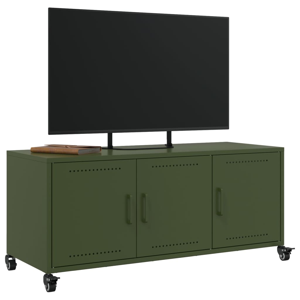 TV ormarić maslinastozeleni 100,5 x 39 x 43,5 cm čelični