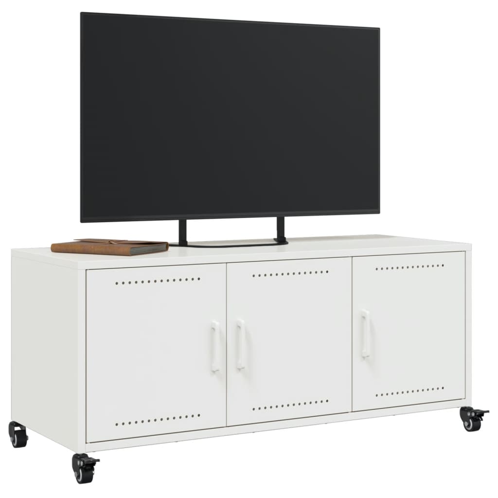 TV ormarić bijeli 100,5 x 39 x 43,5 cm čelik