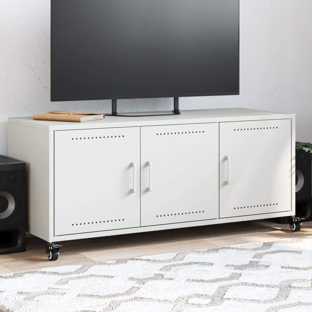 TV ormarić bijeli 100,5 x 39 x 43,5 cm čelik