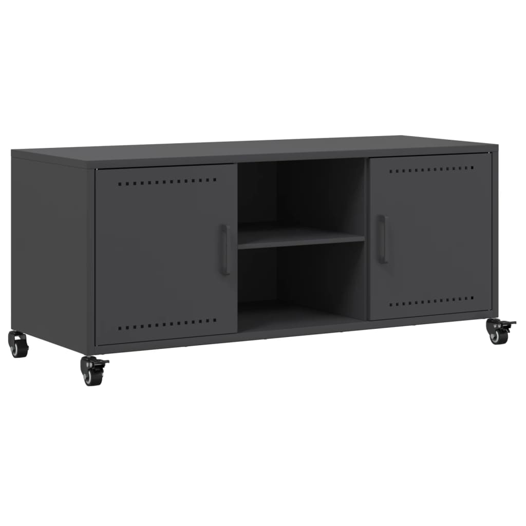 TV ormarić crni 100,5x39x43,5 cm čelik