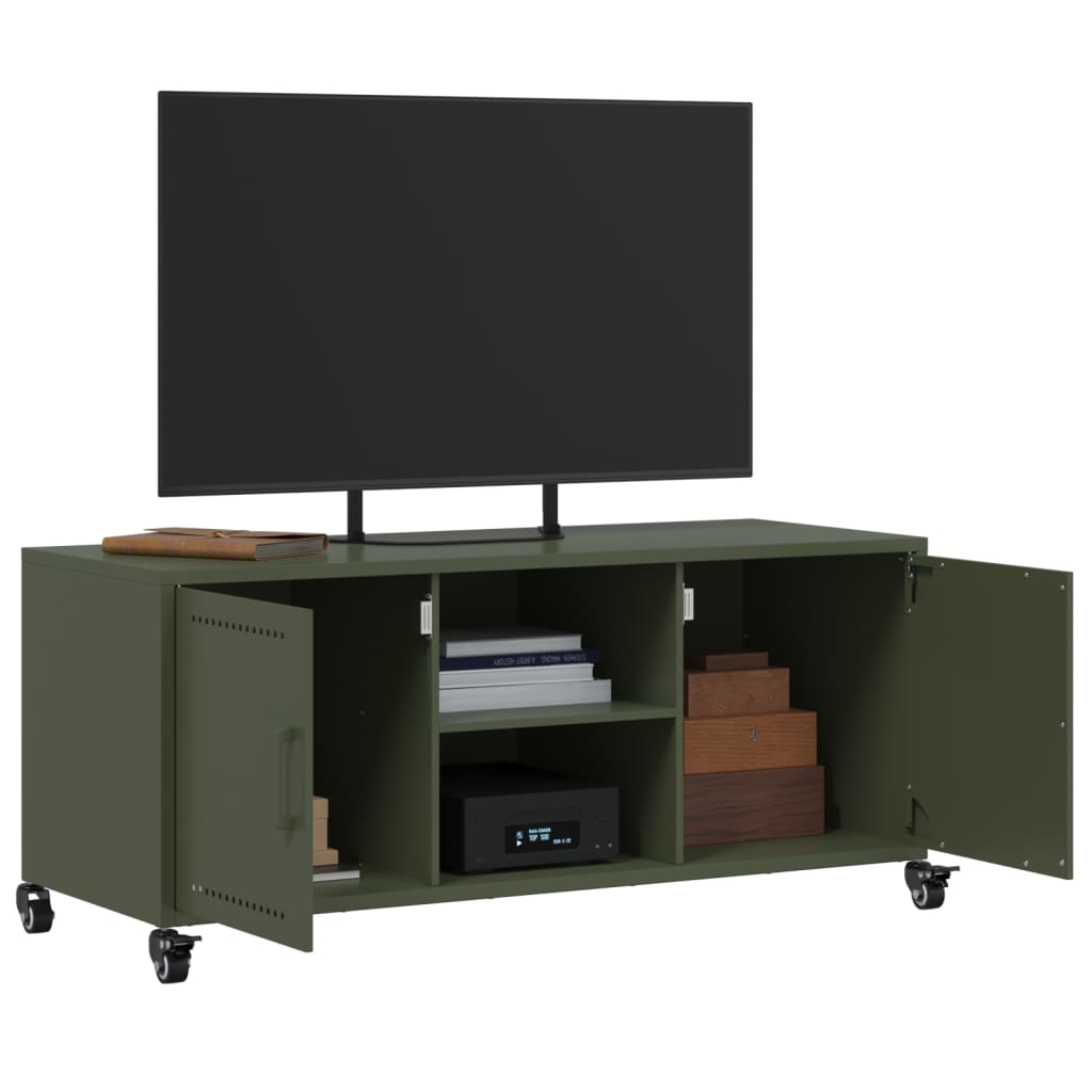 TV ormarić maslinastozeleni 100,5 x 39 x 43,5 cm čelični