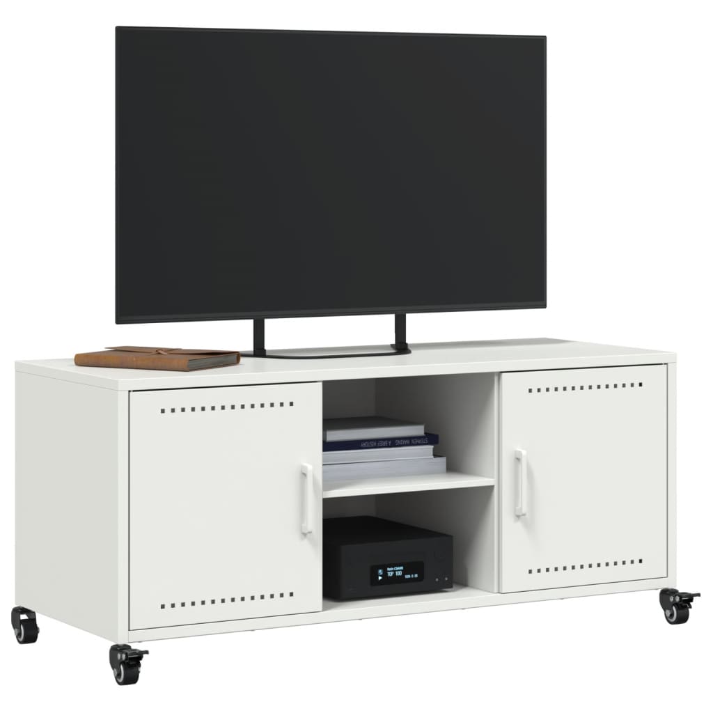 TV ormarić bijeli 100,5 x 39 x 43,5 cm čelik
