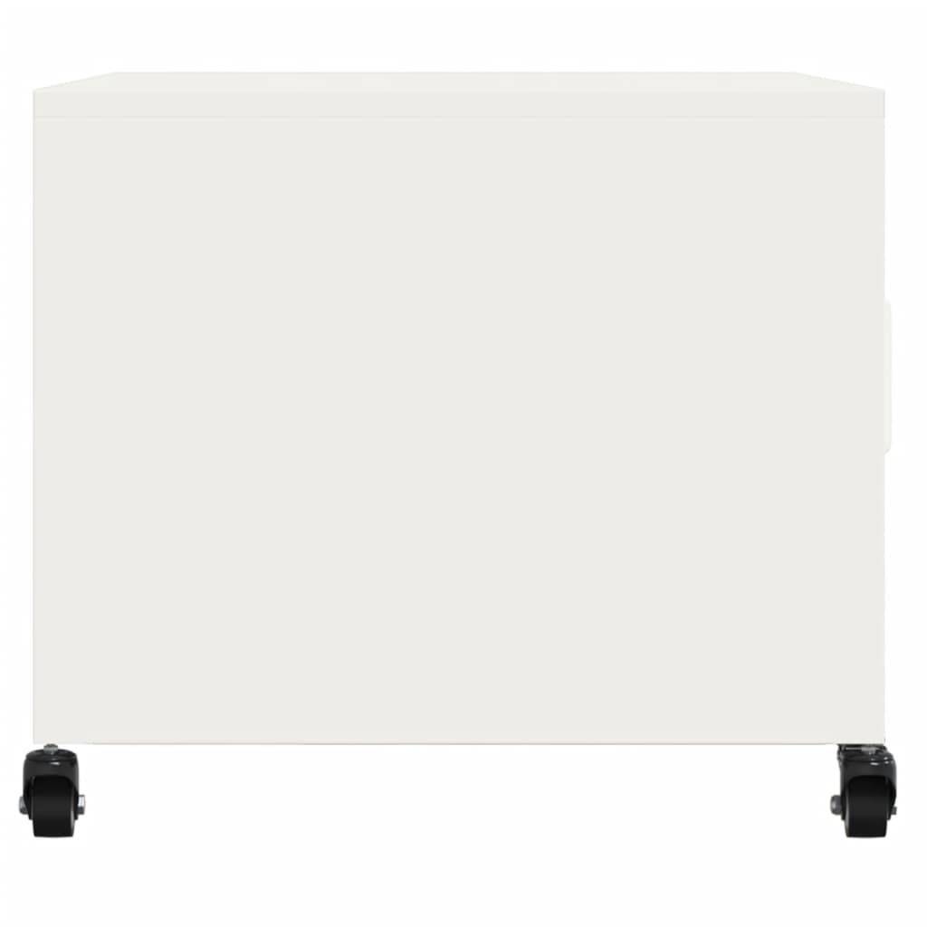 Stolić za kavu bijeli 68x50x43,5 cm čelik