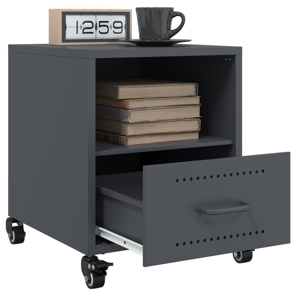 Noćni ormarić antracit 36 x 39 x 43,5 cm čelični