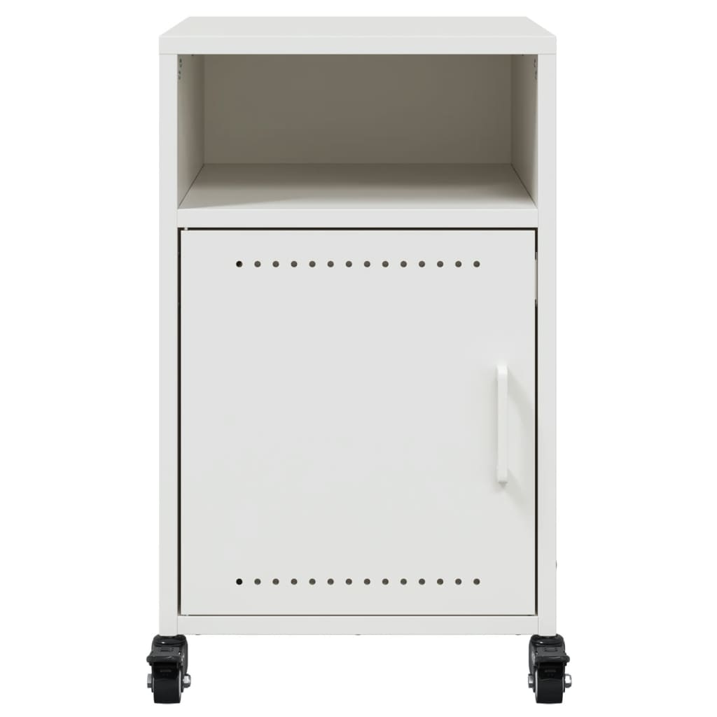 Noćni ormarići 2 kom bijeli 36x39x59 cm čelični