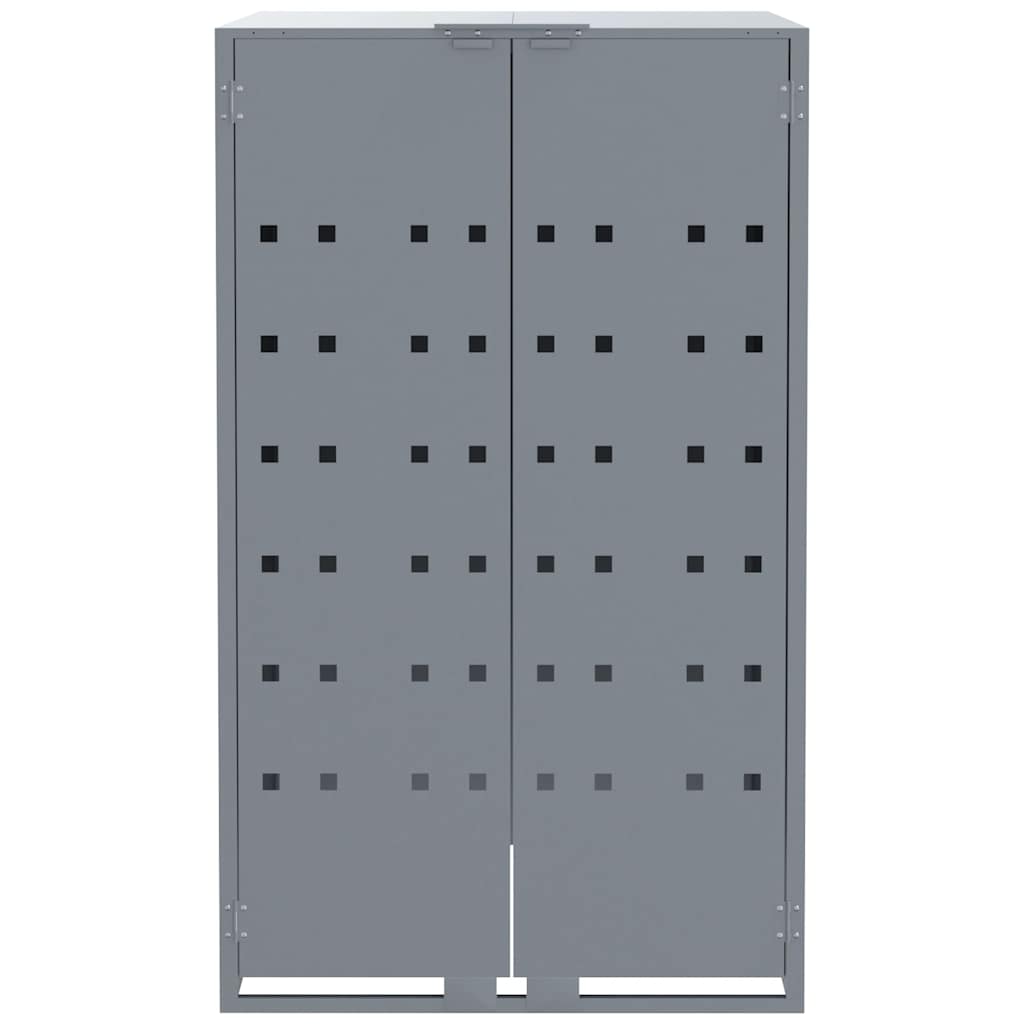 Spremište za jednu kantu za otpad siva 69 x 79 x 117 cm čelično