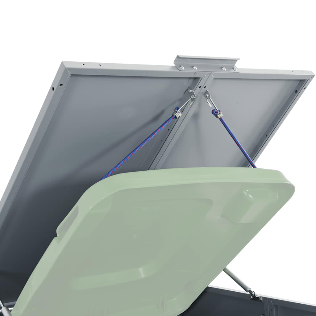 Spremište za jednu kantu za otpad siva 69 x 79 x 117 cm čelično