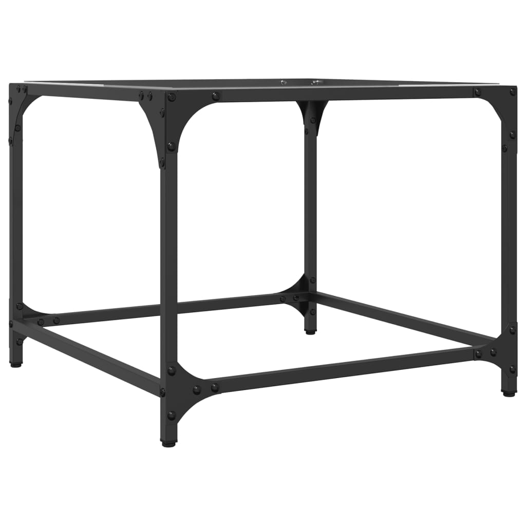 Stolići s prozirnom staklenom površinom 2 kom 50x50x40 cm čelik