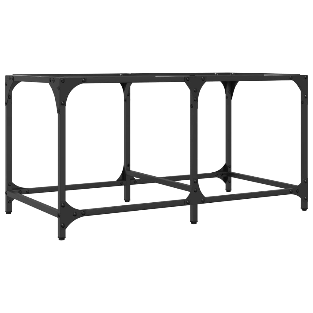 Stolić s prozirnom staklenom površinom 78,5x40x40 cm čelik