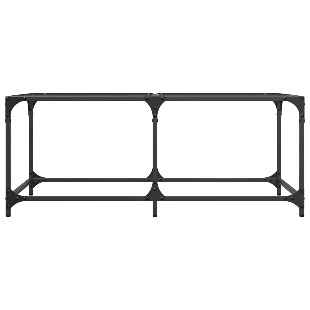 Stolić s prozirnom staklenom površinom 98,5 x 50 x 40 cm čelik