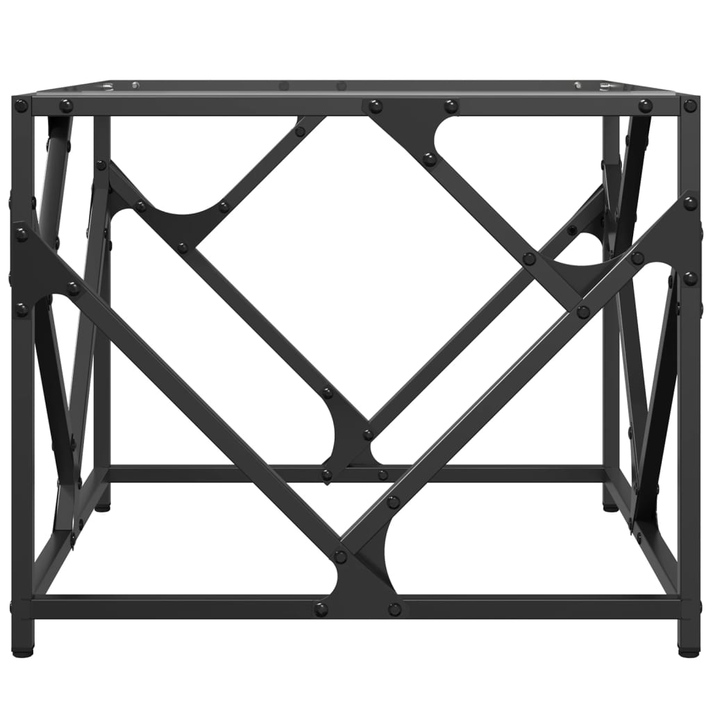 Stolić s prozirnom staklenom površinom 50x50x41 cm čelik