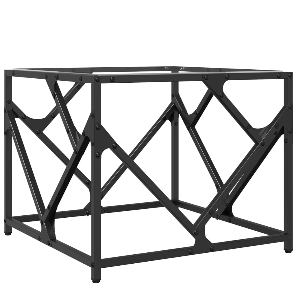 Stolić s prozirnom staklenom površinom 50x50x41 cm čelik