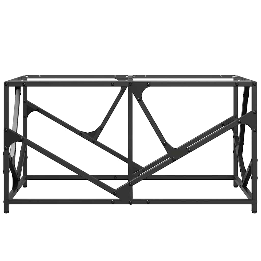 Stolić s prozirnom staklenom površinom 78,5x40x41 cm čelik