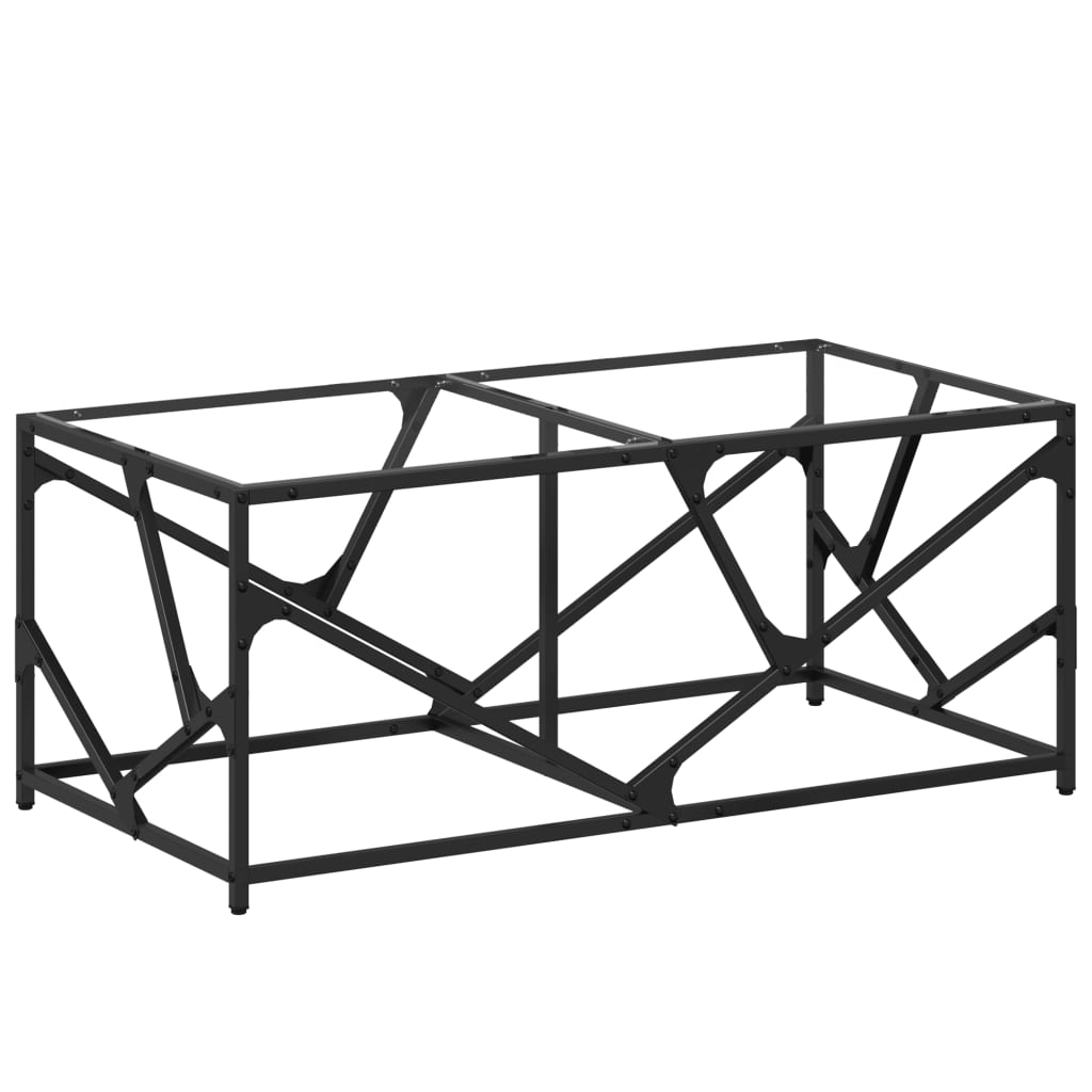 Stolić s prozirnom staklenom površinom 98,5x50x41 cm čelik