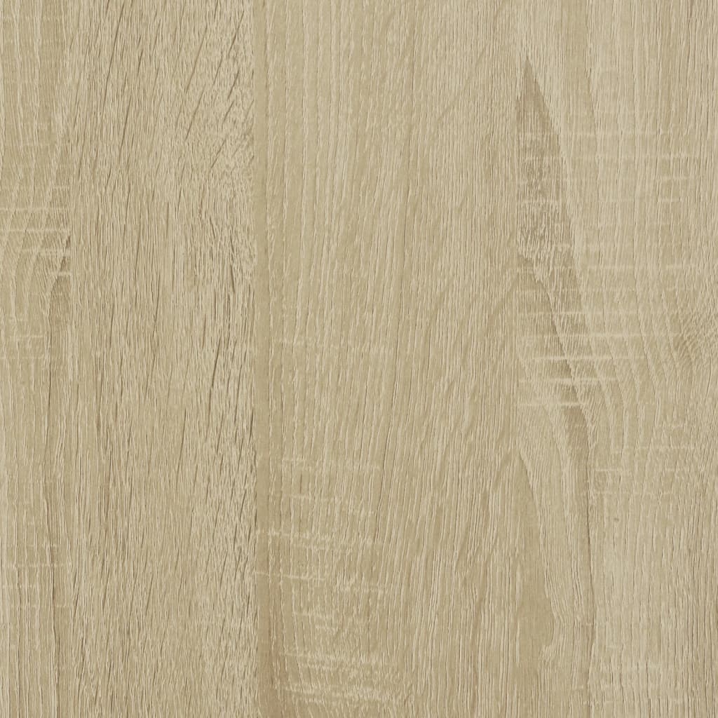 Komoda sa staklenom površinom boja hrasta 98x35x81 cm drvena