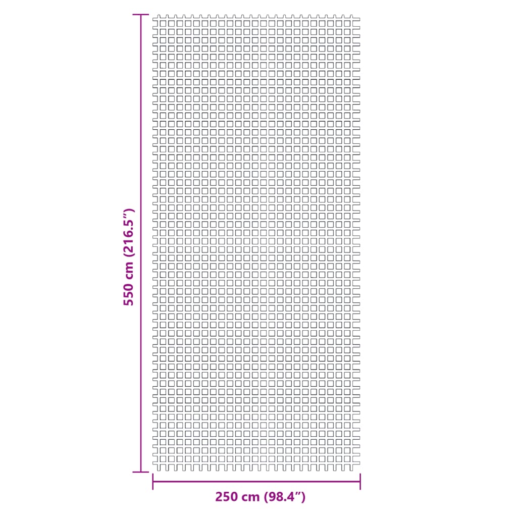 Tepih za šator zeleni 5,5x2,5 m