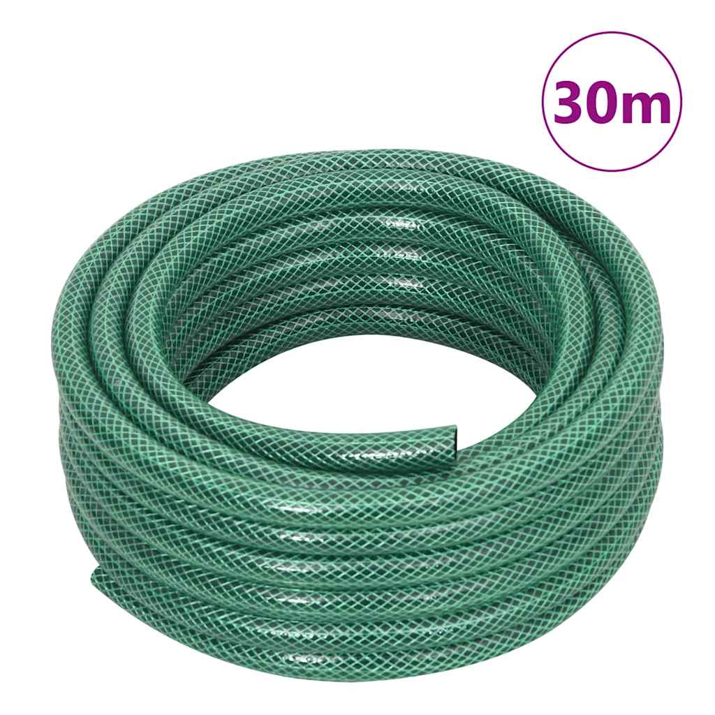 Zeleni kolut sa setom za pričvršćivanje crijeva 0,5 " 30 m PVC