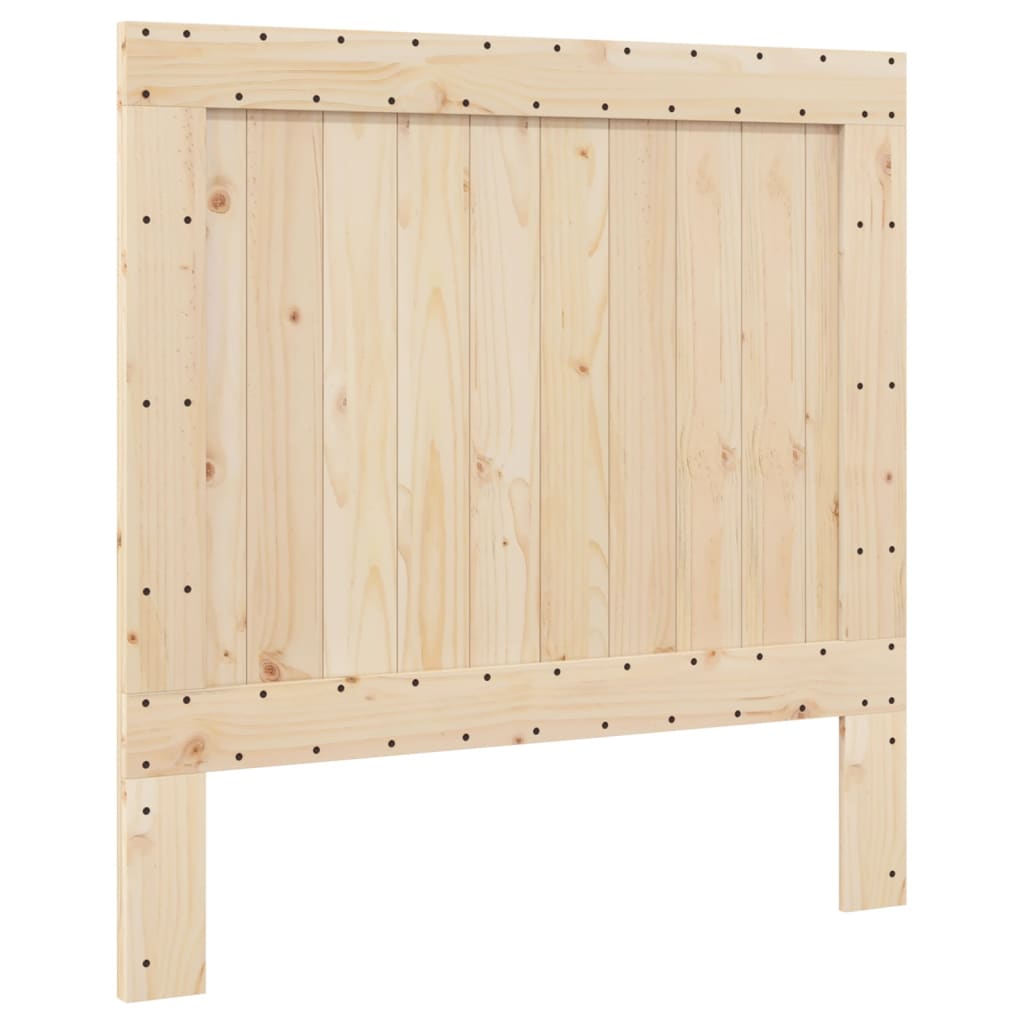 Okvir za krevet s uzglavljem sivi 100x200 cm masivna borovina