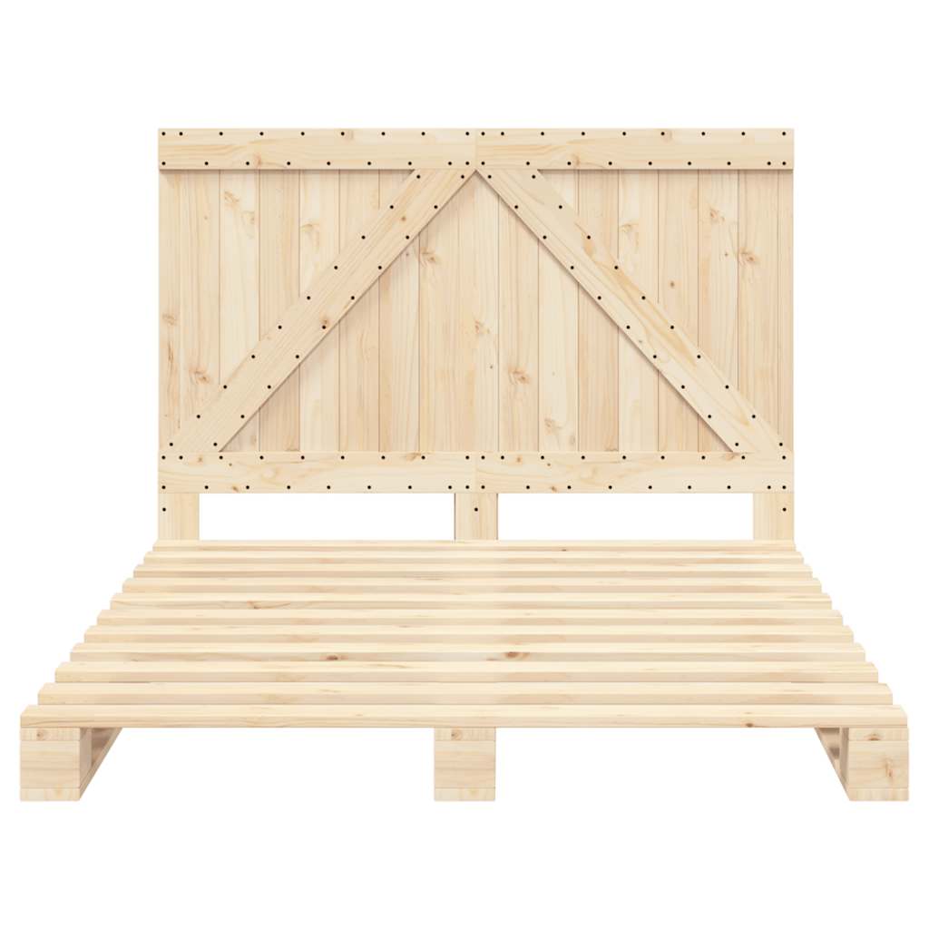 Okvir za krevet s uzglavljem 140x200 cm od masivne borovine