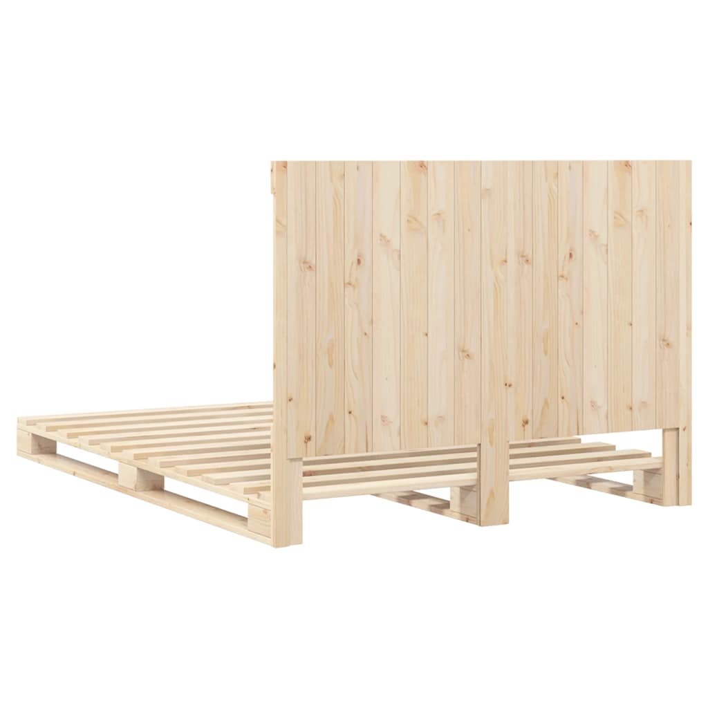 Okvir za krevet s uzglavljem 140x200 cm od masivne borovine