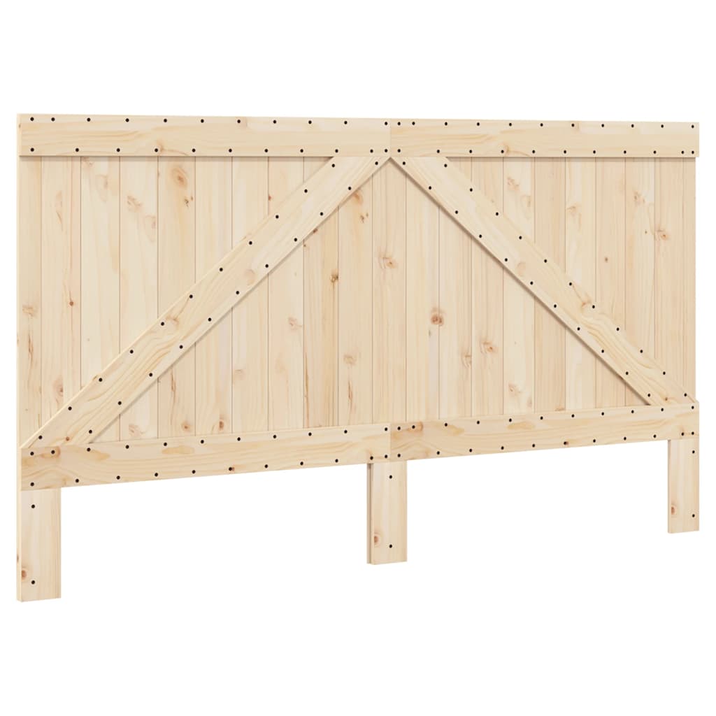 Okvir kreveta s uzglavljem 200 x 200 cm od masivne borovine