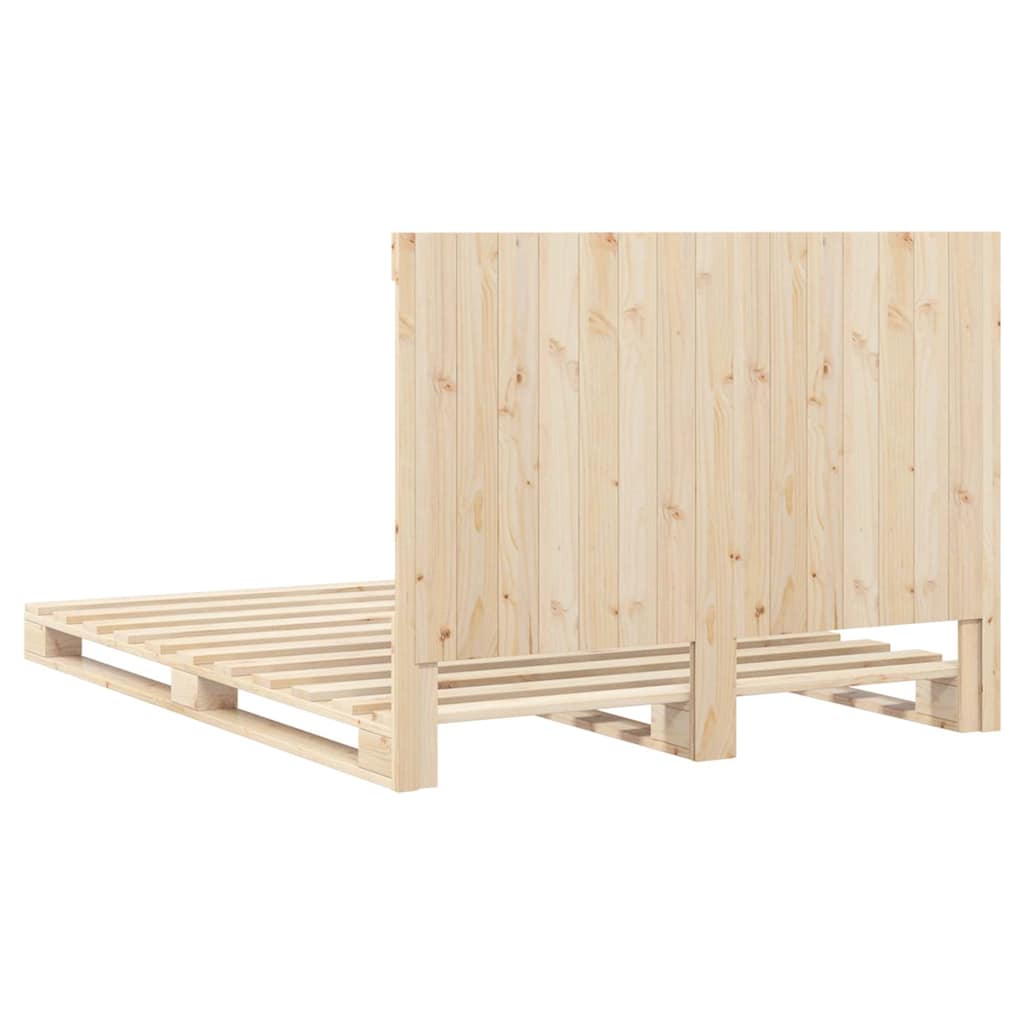 Okvir za krevet s uzglavljem 140x200 cm od masivne borovine