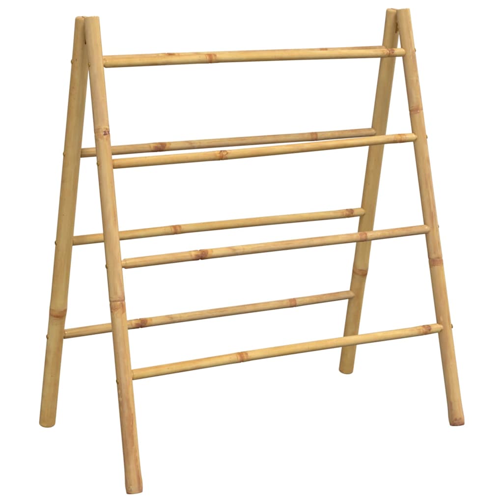 Dvostruke ljestve za ručnike s 4 prečke 90x50x100 cm od bambusa