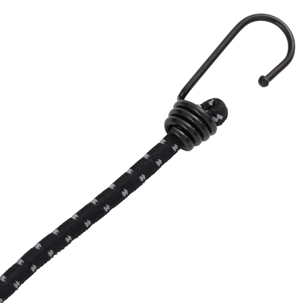 Užad za bungee s reflektirajućim prugama i kukama 25 kom 59 cm