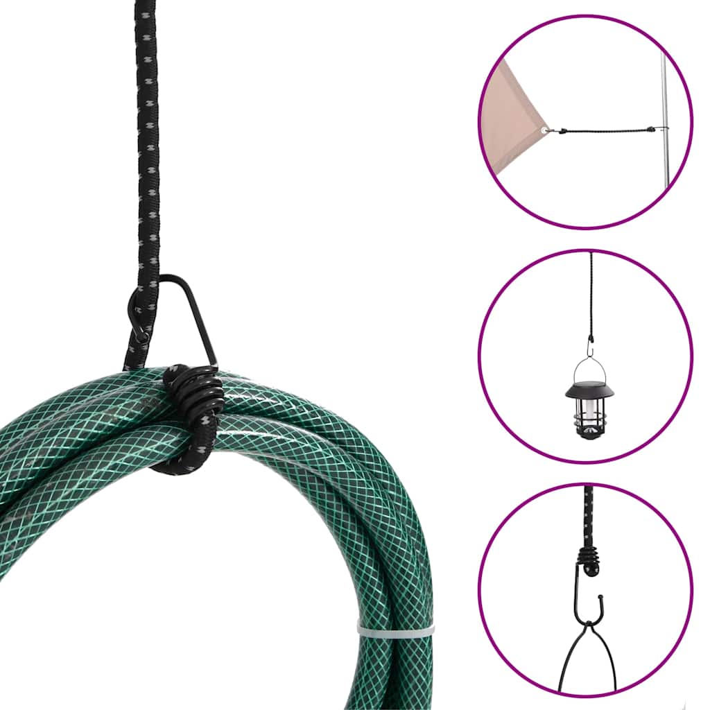 Užad za bungee s reflektirajućim prugama i kukama 50 kom 88 cm