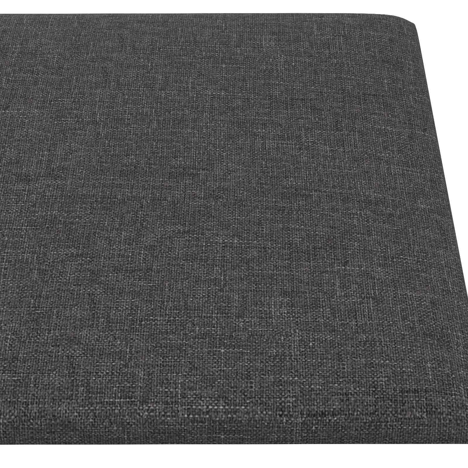 Zidna uzglavlja 12 pcs Tamno siva 30 x 15 cm tkanina