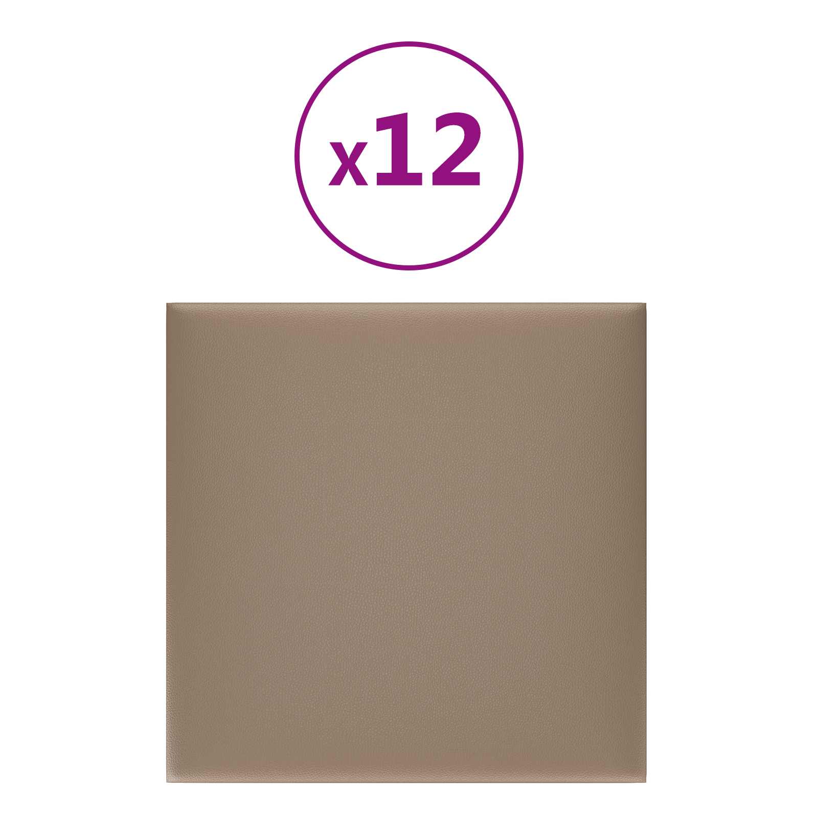 Zidna uzglavlja 12 pcs Boja cappuccina 30 x 30 cm tkanina