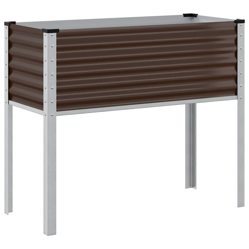 Vrtna žardinjera smeđa 100x45x90 cm čelična