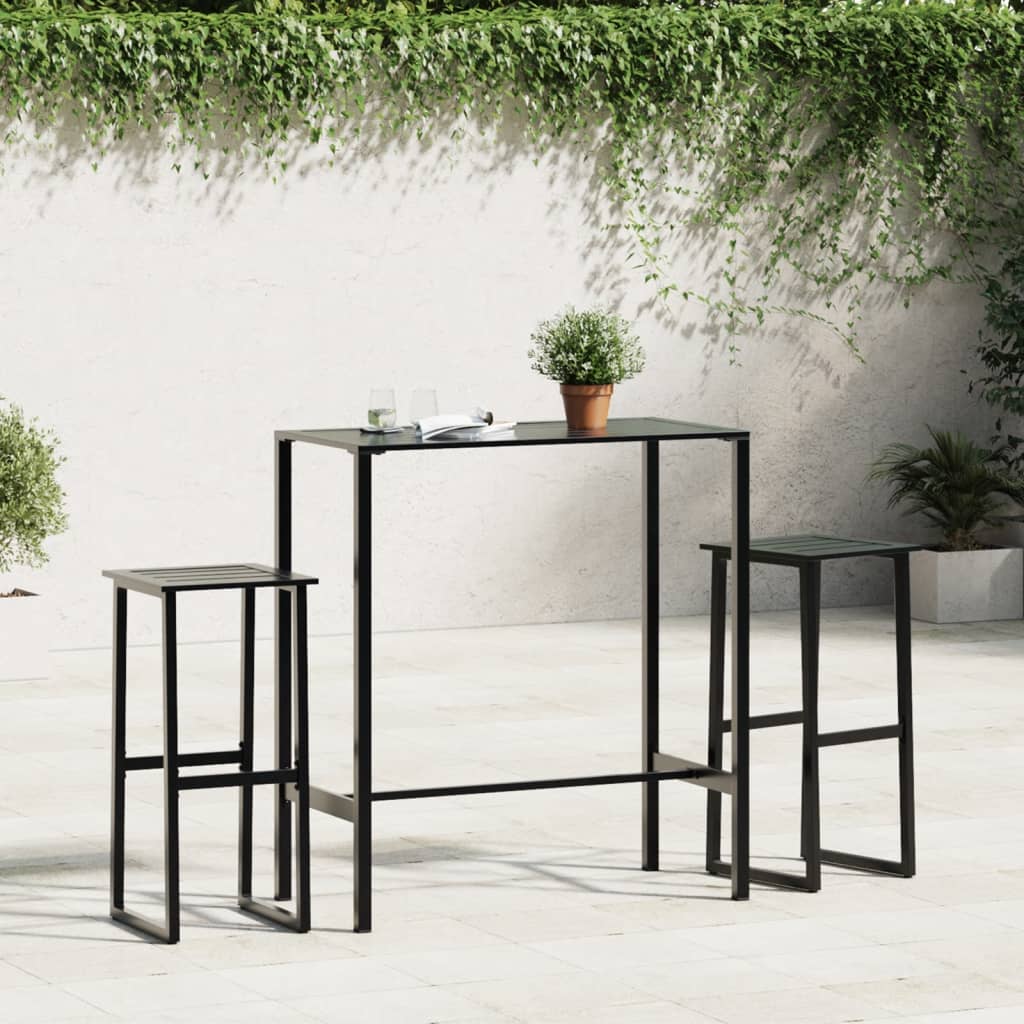 Barski stolci 2 kom crni 38x38x80 cm od čelika obloženog prahom