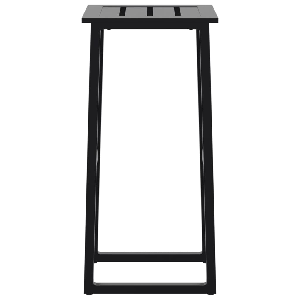 Barski stolci 2 kom crni 38x38x80 cm od čelika obloženog prahom