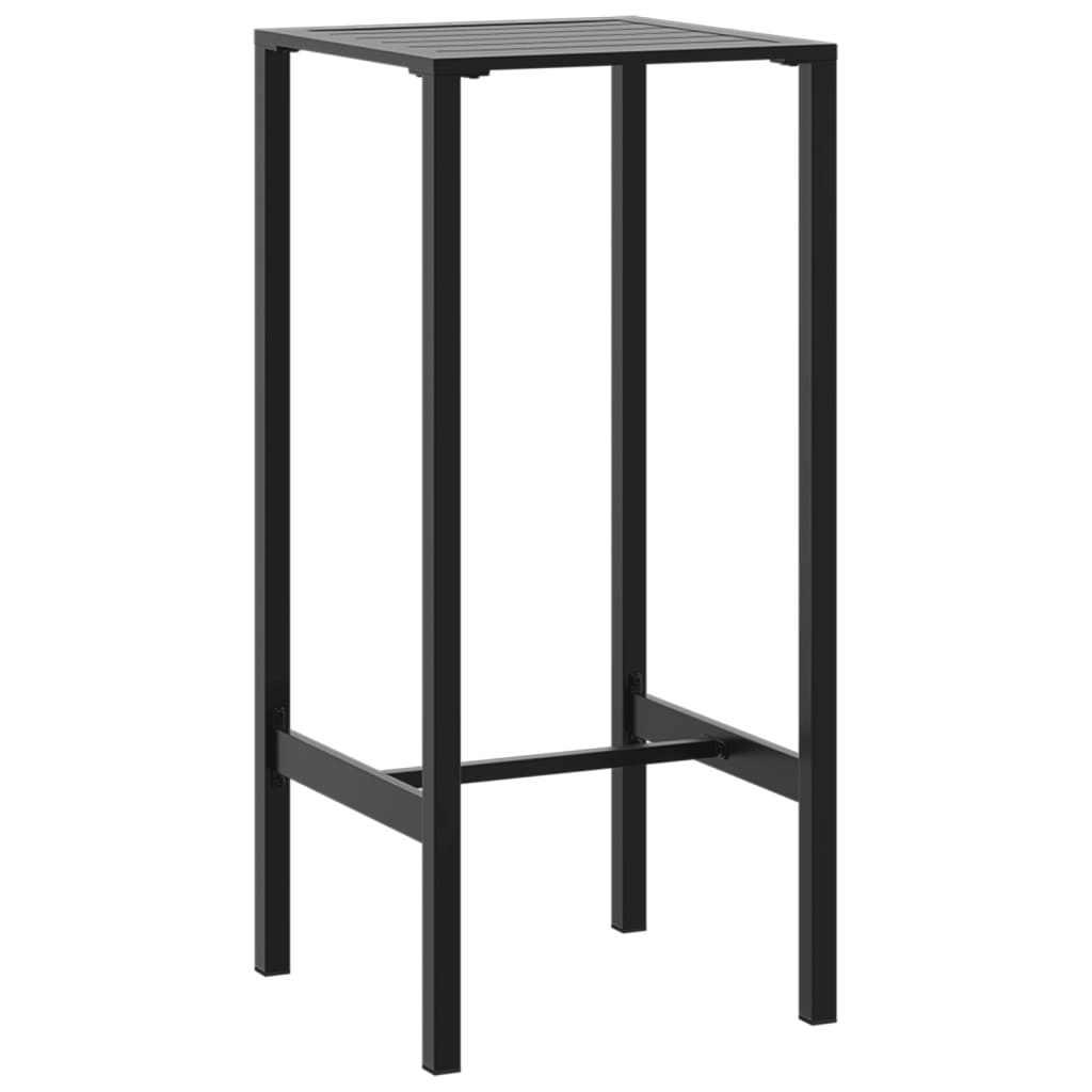 Barski stol crni 50x50x110 cm od čelika obloženog prahom