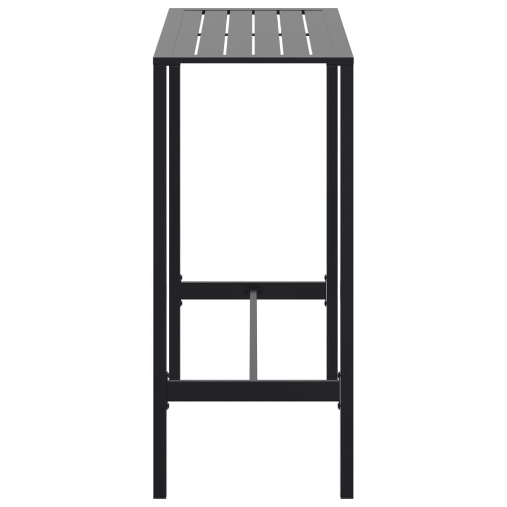 Barski stol crni 100 x 50 x 110 cm od čelika obloženog prahom