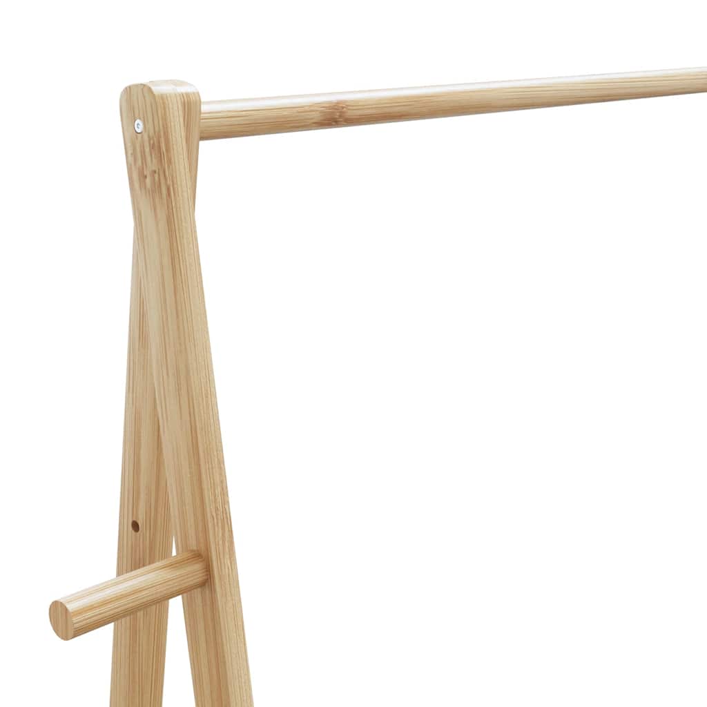 Stalak za odjeću s policama i kotačima 132x45,5x155,5cm bambusa