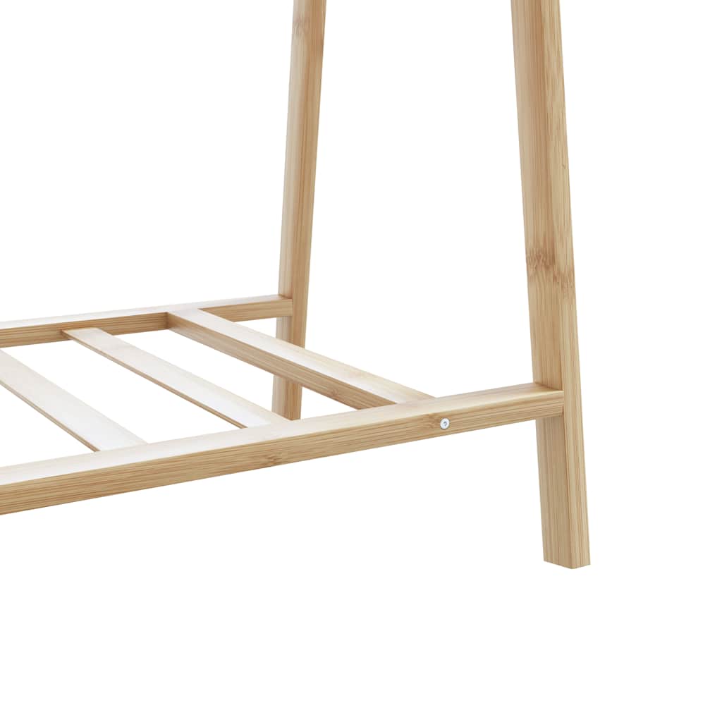 Stalak za odjeću s policama 132x45,5x150,5 cm od bambusa