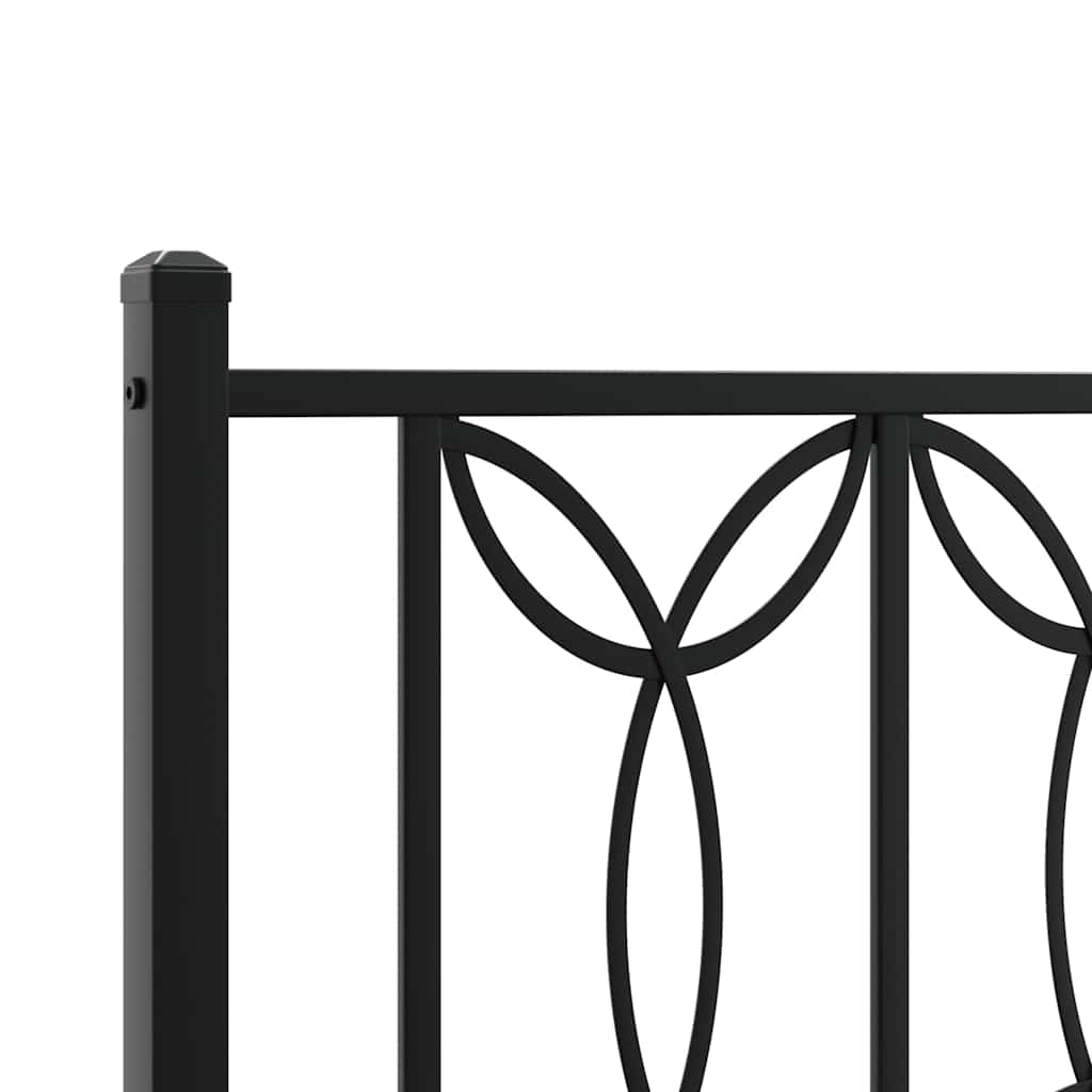 Metalno zamjensko uzglavlje crno 107 cm