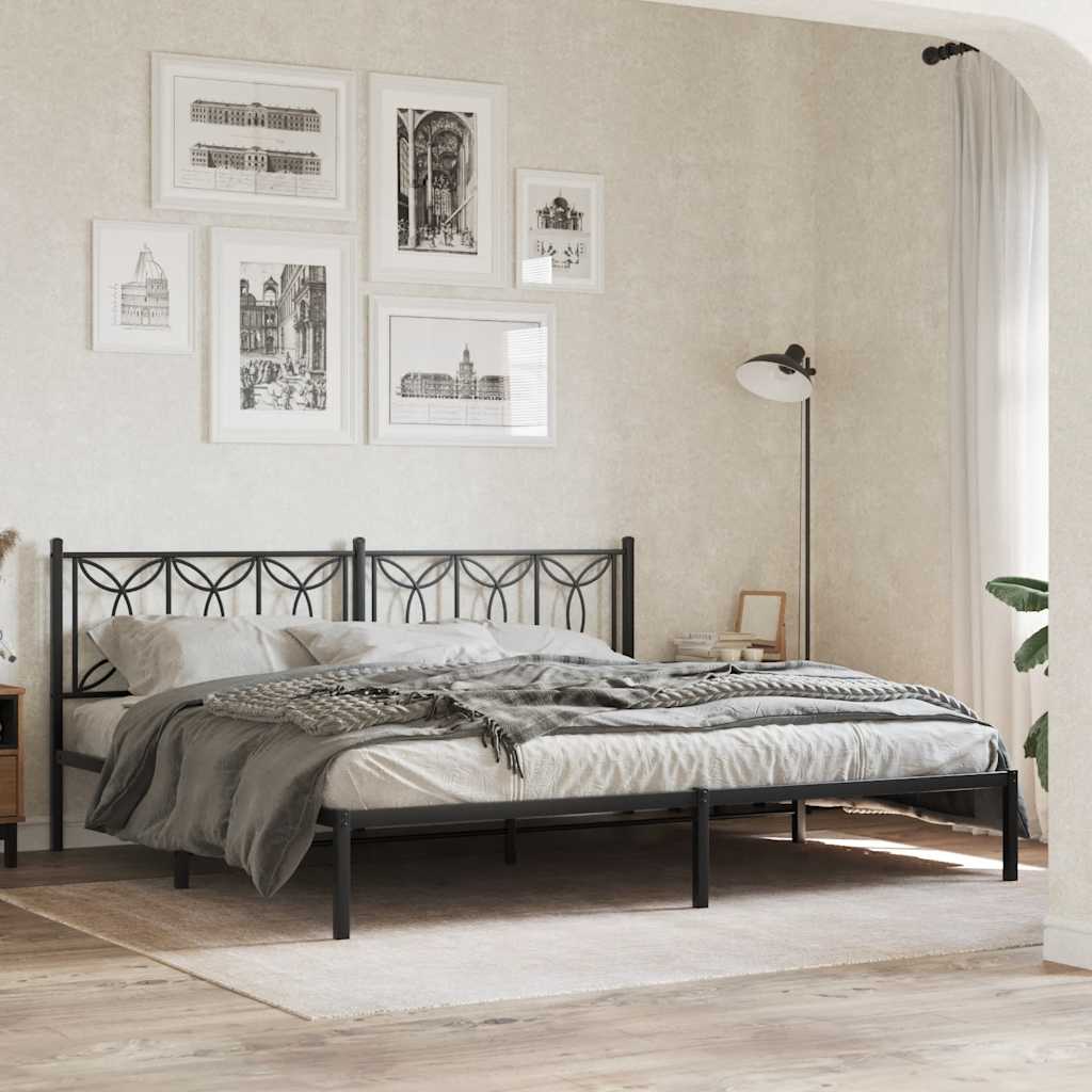 Metalno zamjensko uzglavlje crno 193 cm