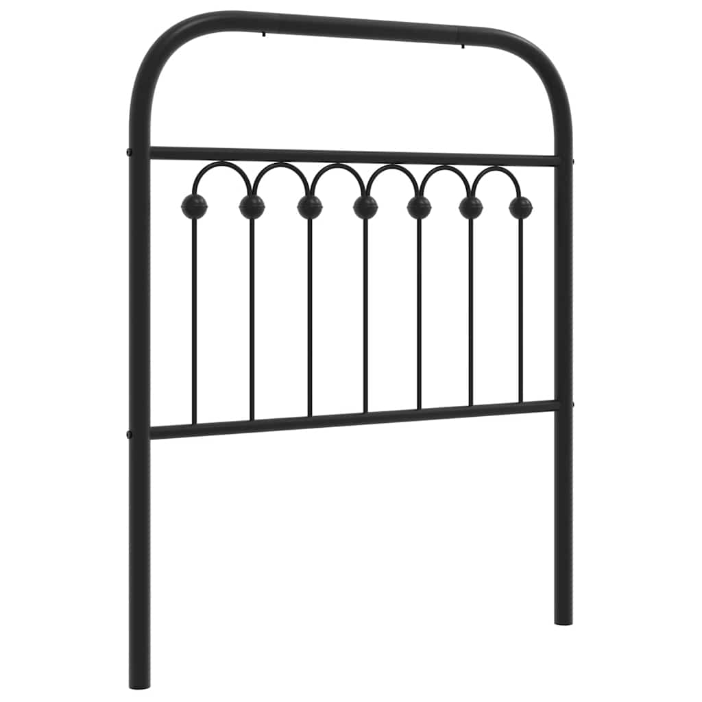 Metalno zamjensko uzglavlje crno 80 cm