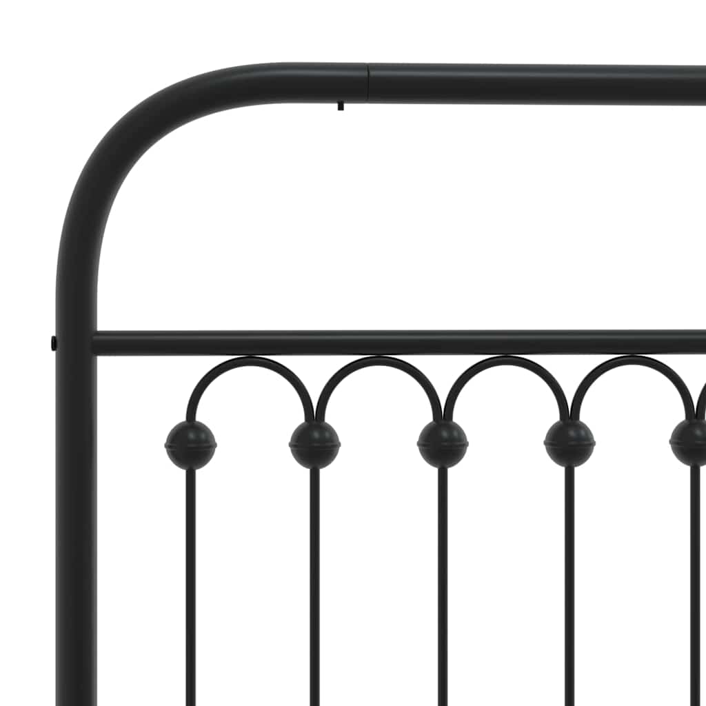 Metalno zamjensko uzglavlje crno 80 cm
