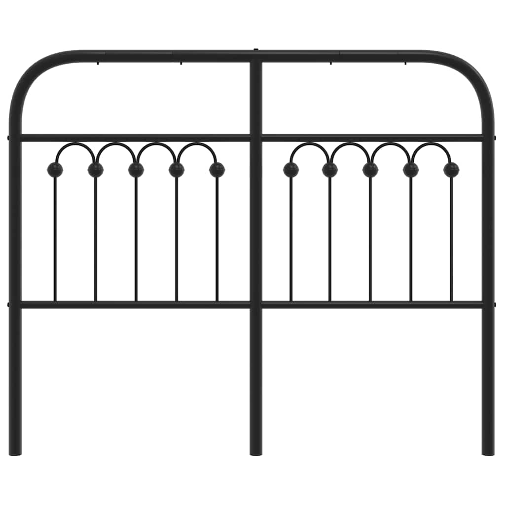 Metalno zamjensko uzglavlje crno 120 cm