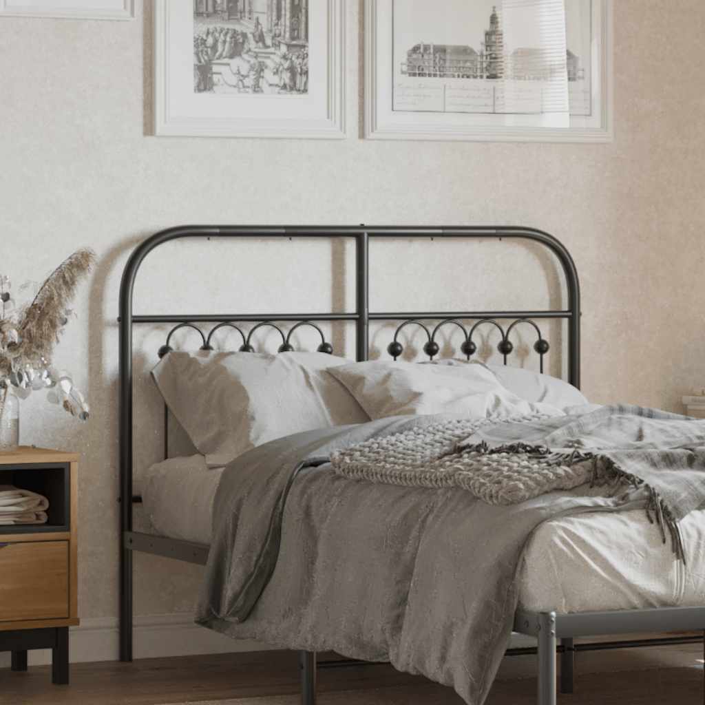 Metalno zamjensko uzglavlje crno 120 cm