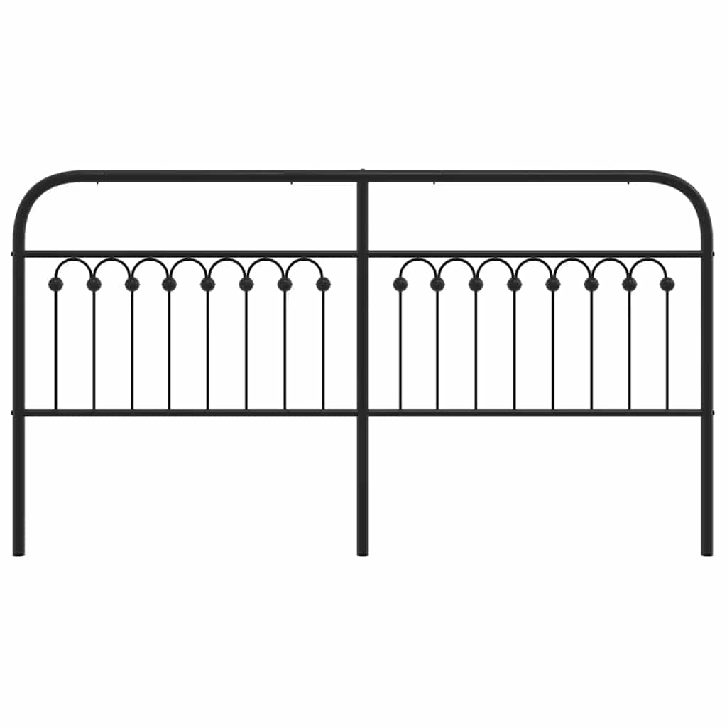 Metalno zamjensko uzglavlje crno 180 cm